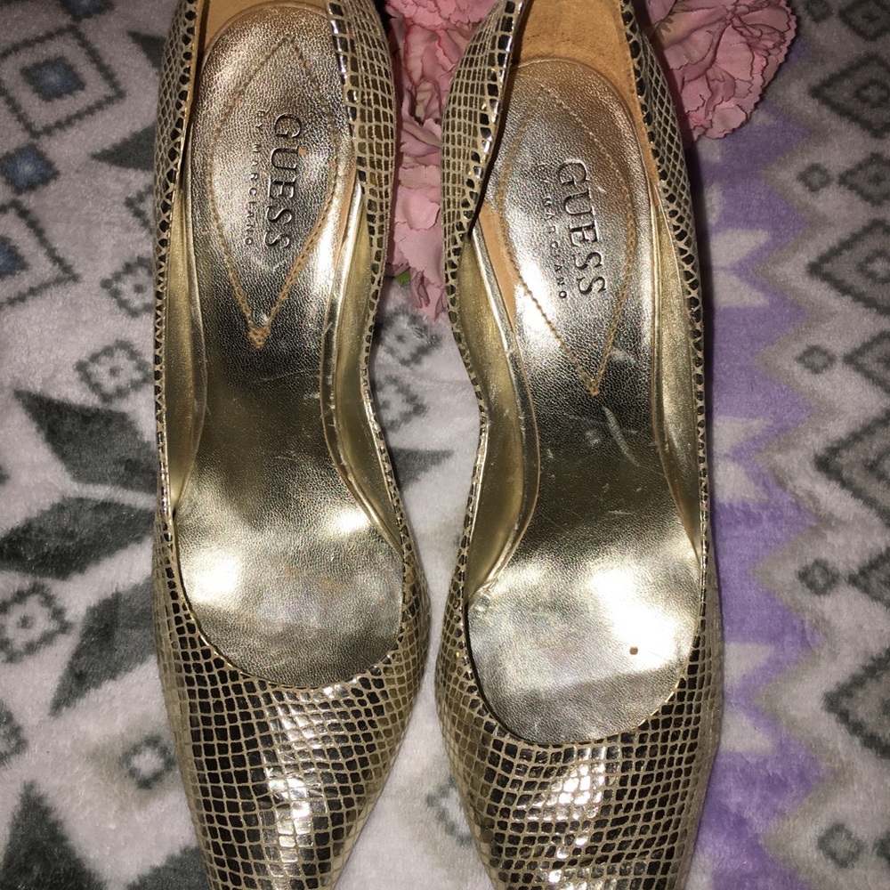 Gold heels from guess